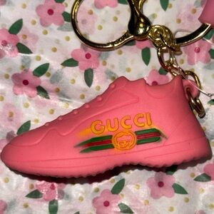 Chic Pink Gucci sneaker charm/keychain “forever sports”